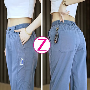 [Pague 2, Leve 5] Calça Feminina Aurora em Malha de Seda Gelo e Poliéster (Sua Nova Peça Favorita!)