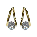 Argola Dourada Ponto de Luz / A Joia da Mulher Moderna e Elegante!