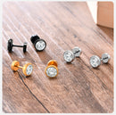 Brinco Pedra Ponto de Luz Masculino 8mm